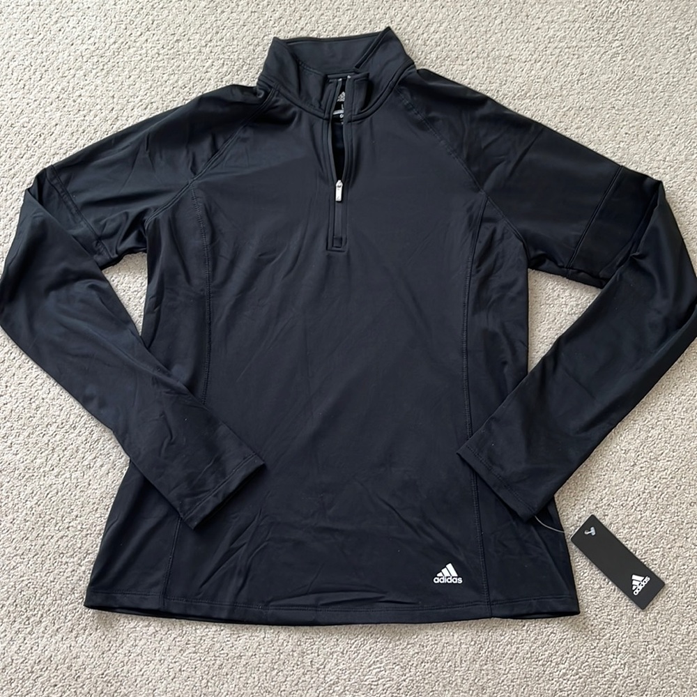 NWT Adidas Golf Women’s Black Quarter Zip size L